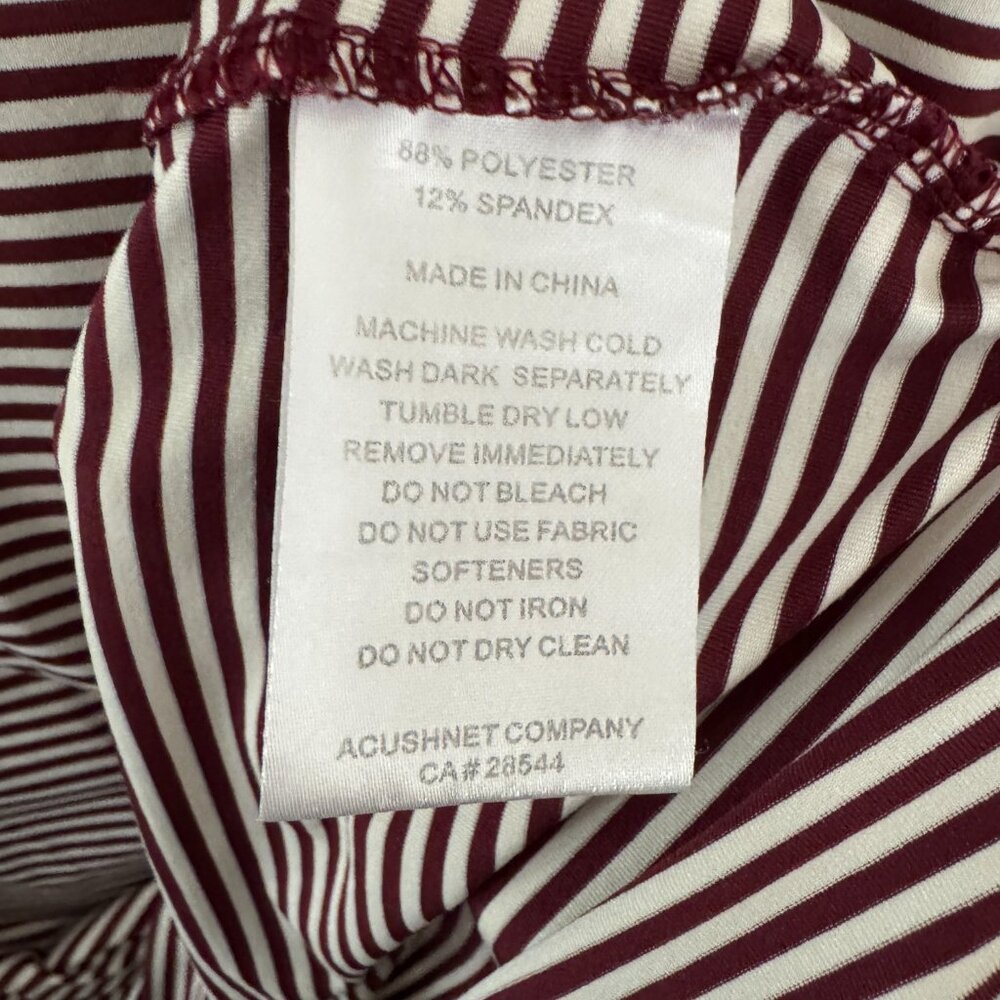 Footjoy FJ Striped Golf Polo Shirt Men's Size Medium - Picture 5 of 7